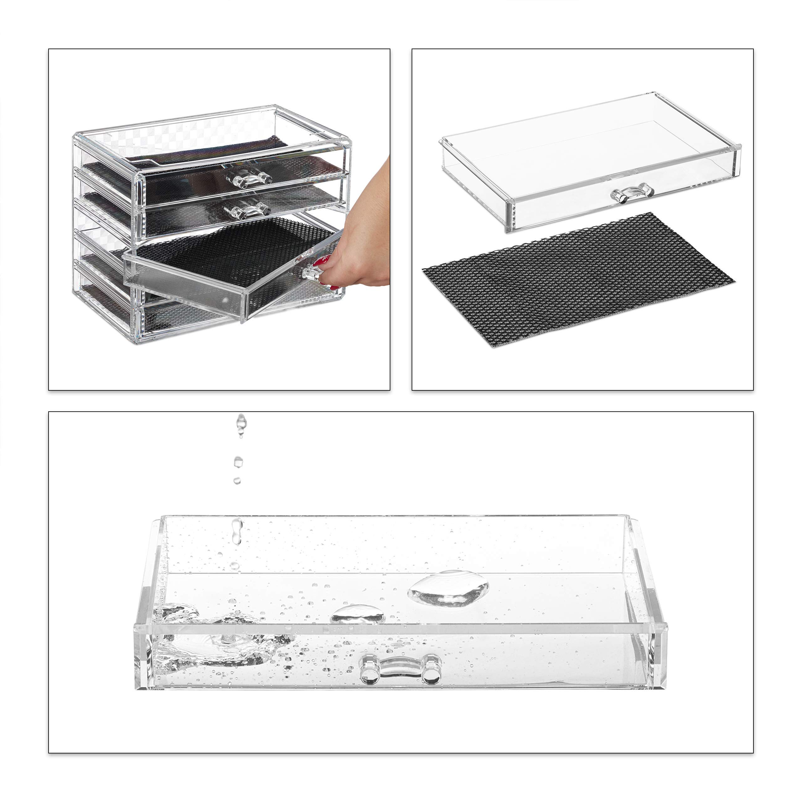 relaxdays-kosmetik-organizer-acryl-5-schubladen-transparent image 6