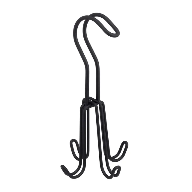relaxdays-g-rtelhalter-schwarz-4-haken-g-rtelb-gel-18-x-9-x-9-cm-f-r-schrank-met image 1