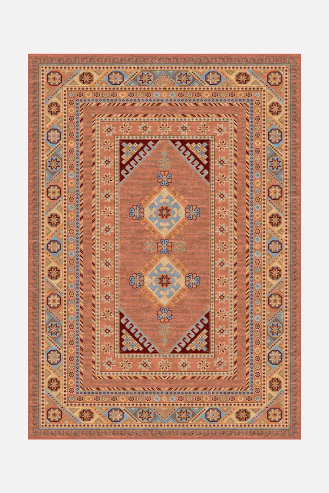teppana-arnika-terracotta-teppich-waschbar-marokkanisch image 1