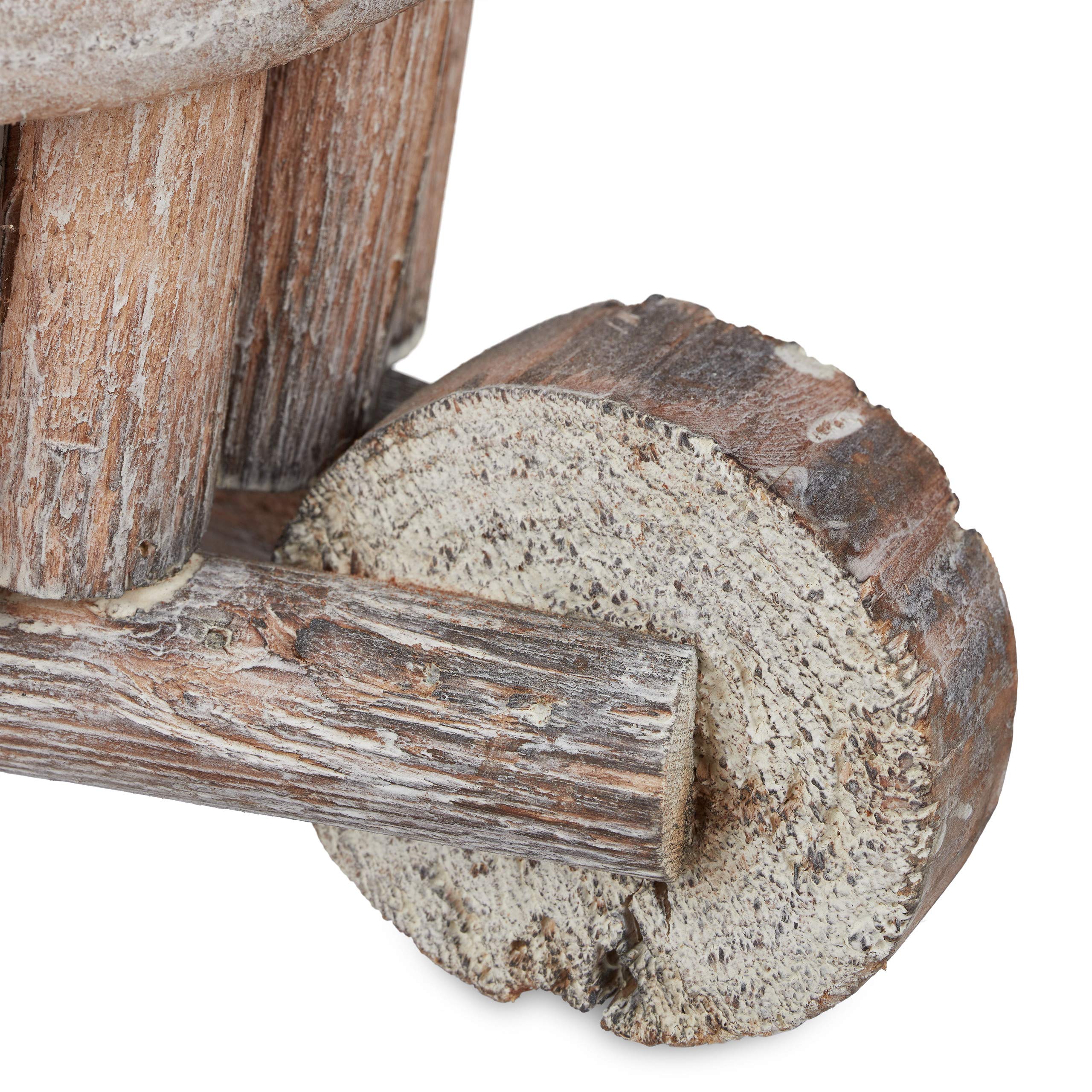relaxdays-pflanzschubkarre-holz-shabby-chic-14x27x15-cm-natur image 7