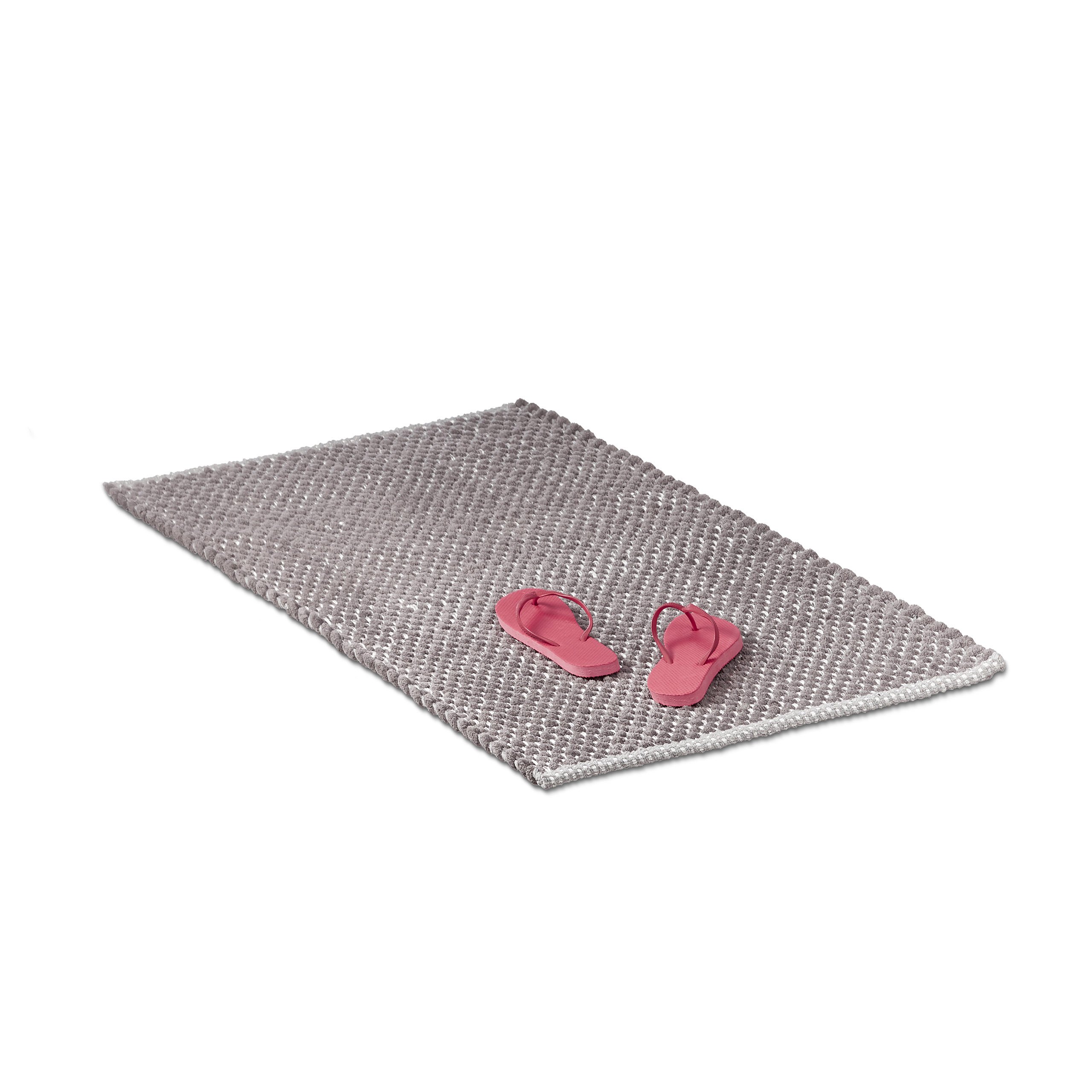 relaxdays-badteppich-70x120-cm-grau-rutschfester-badematte-badl-ufer-flauschig image 1