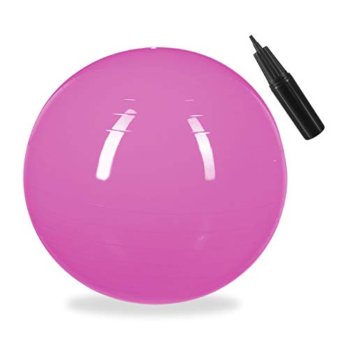 relaxdays-gymnastikball-65-cm-pink-fitnessball-yoga-pilates-sitzball-mit-pumpe image 8