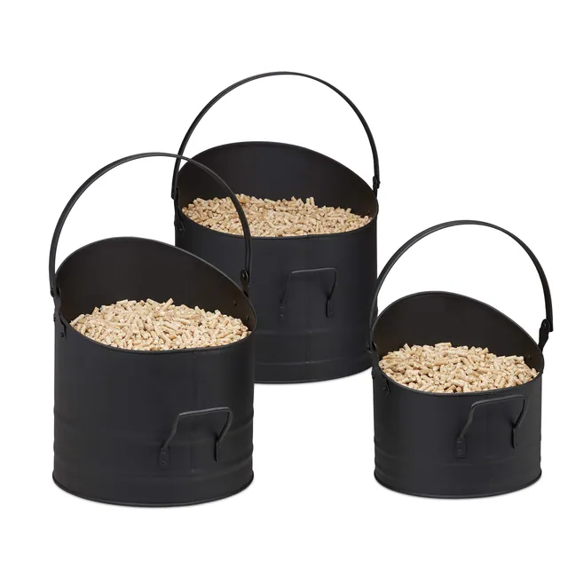 relaxdays-pelleteimer-3er-set-metall-kohleeimer-mit-griff-klappbarem-henkel-21-2 image 1