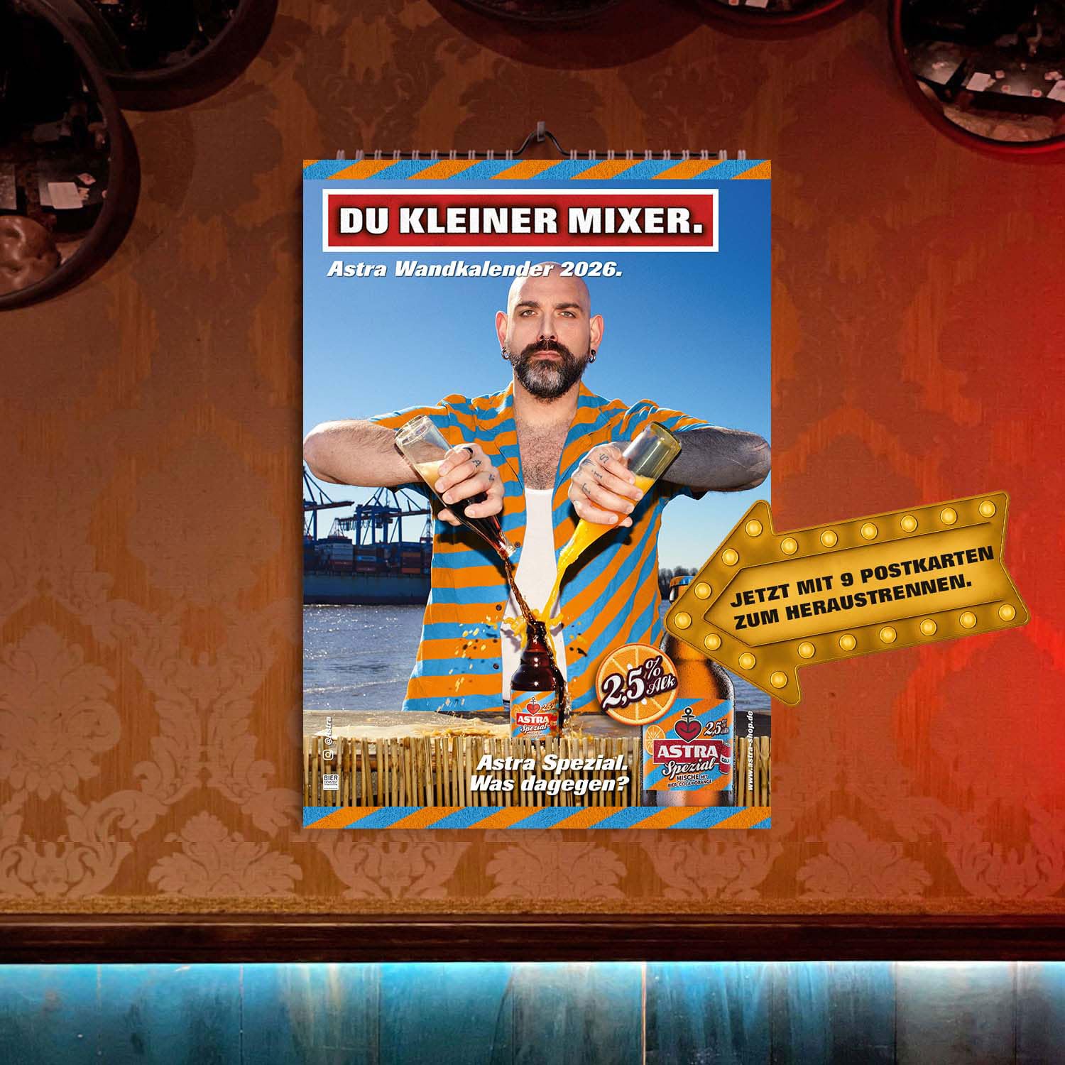 astra-a3-wandkalender-2026-mit-bier-motiven-und-9-postkarten image 2