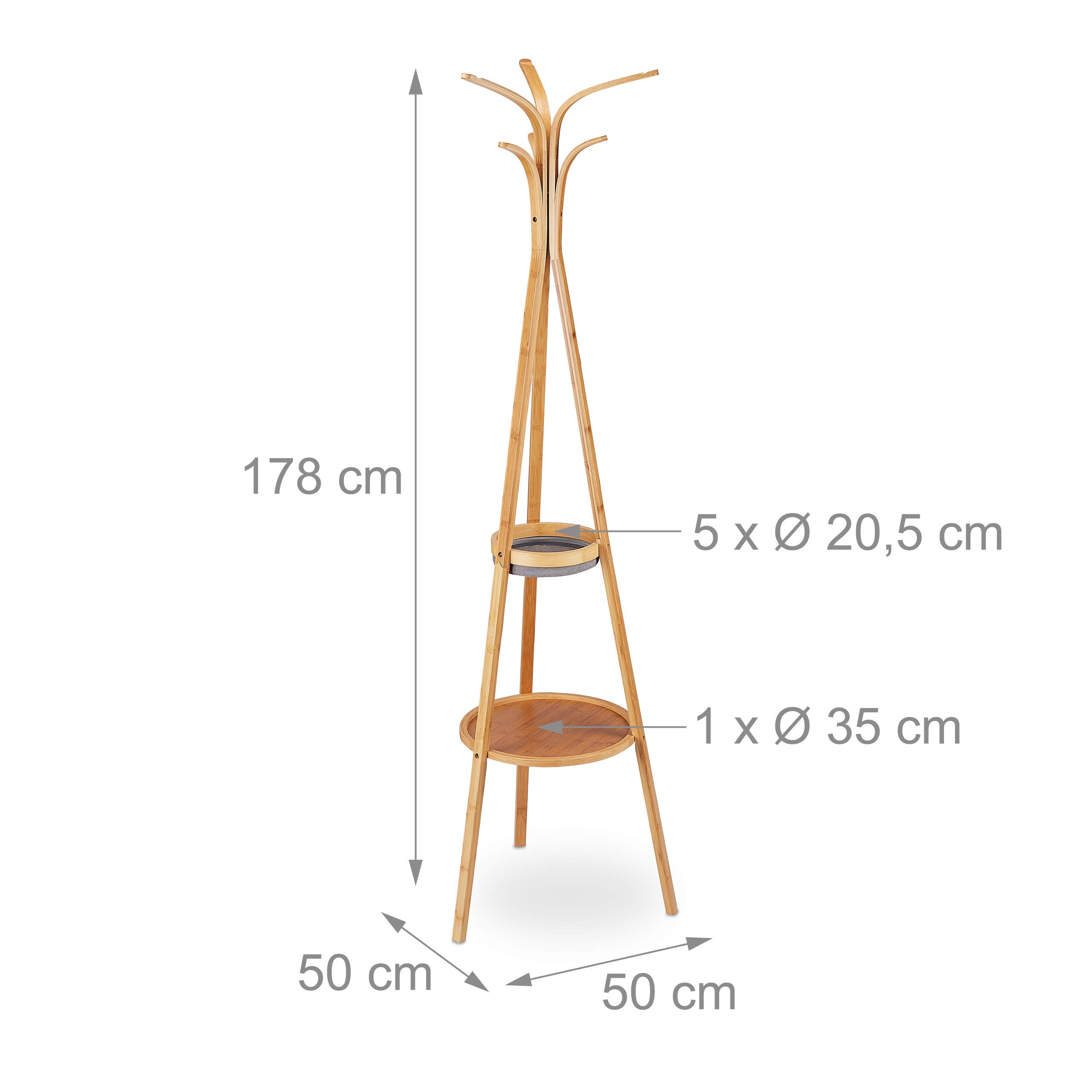 relaxdays-garderobenst-nder-bambus-baum-design-natur-178-cm image 4