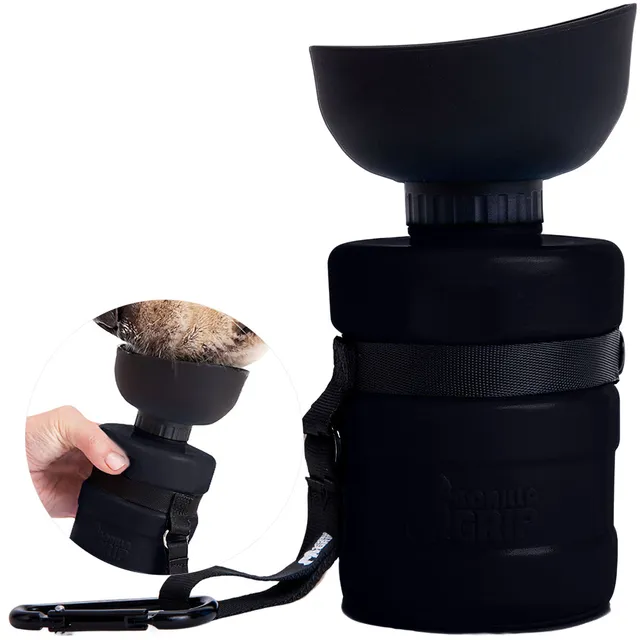 gorilla-grip-pet-water-bottle-trinkflasche-mit-napf image 1