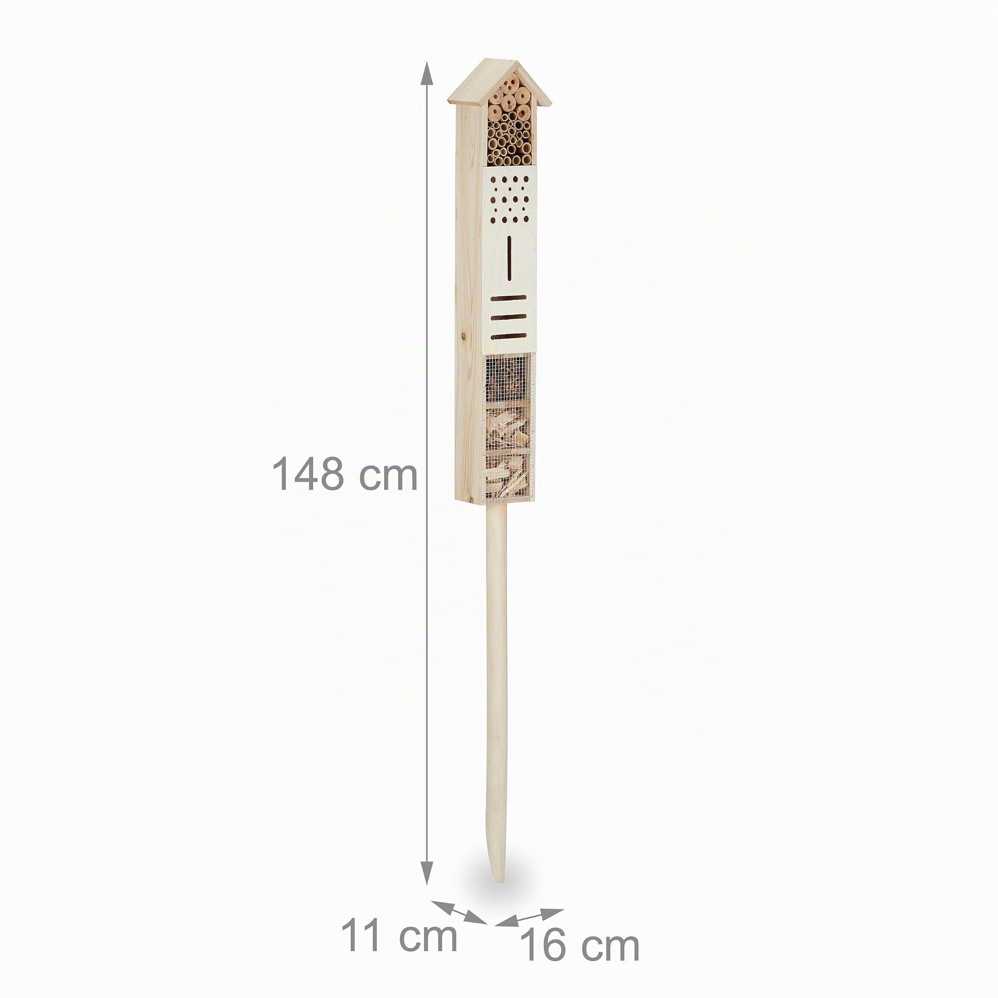 relaxdays-insektenhotel-mit-erdspie-holz-148-cm-natur image 4
