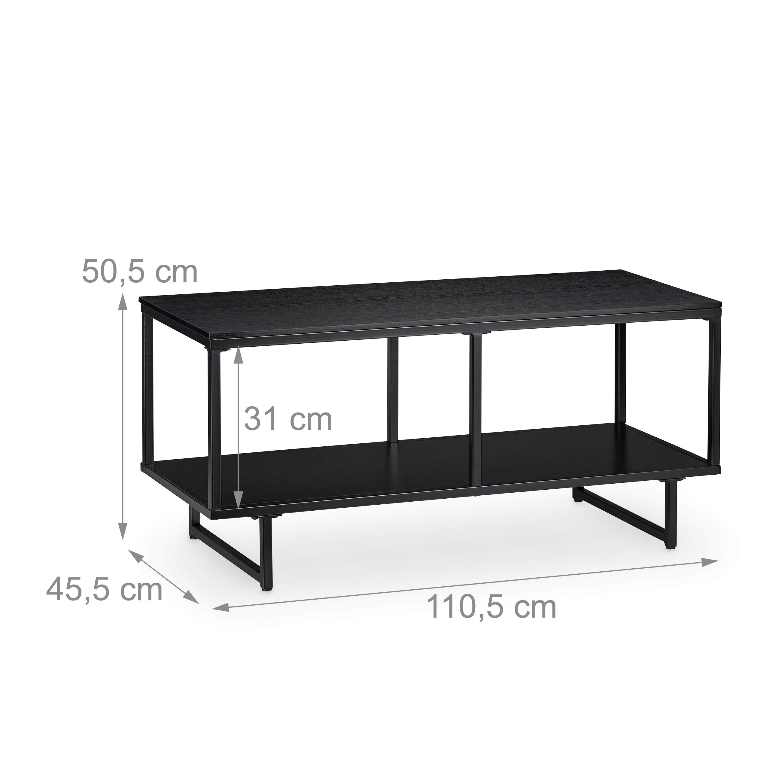 relaxdays-tv-lowboard-schwarz-mdf-fernsehtisch-2-ablagen-50-5-x-110-5-x-45-5-cm image 4