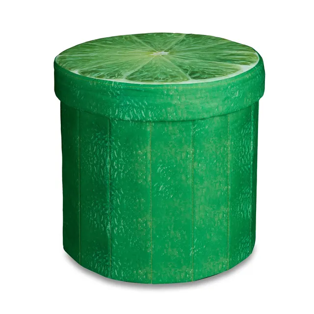 relaxdays-sitzhocker-faltbar-limette-38x38-5cm-30-l-stauraum image 1