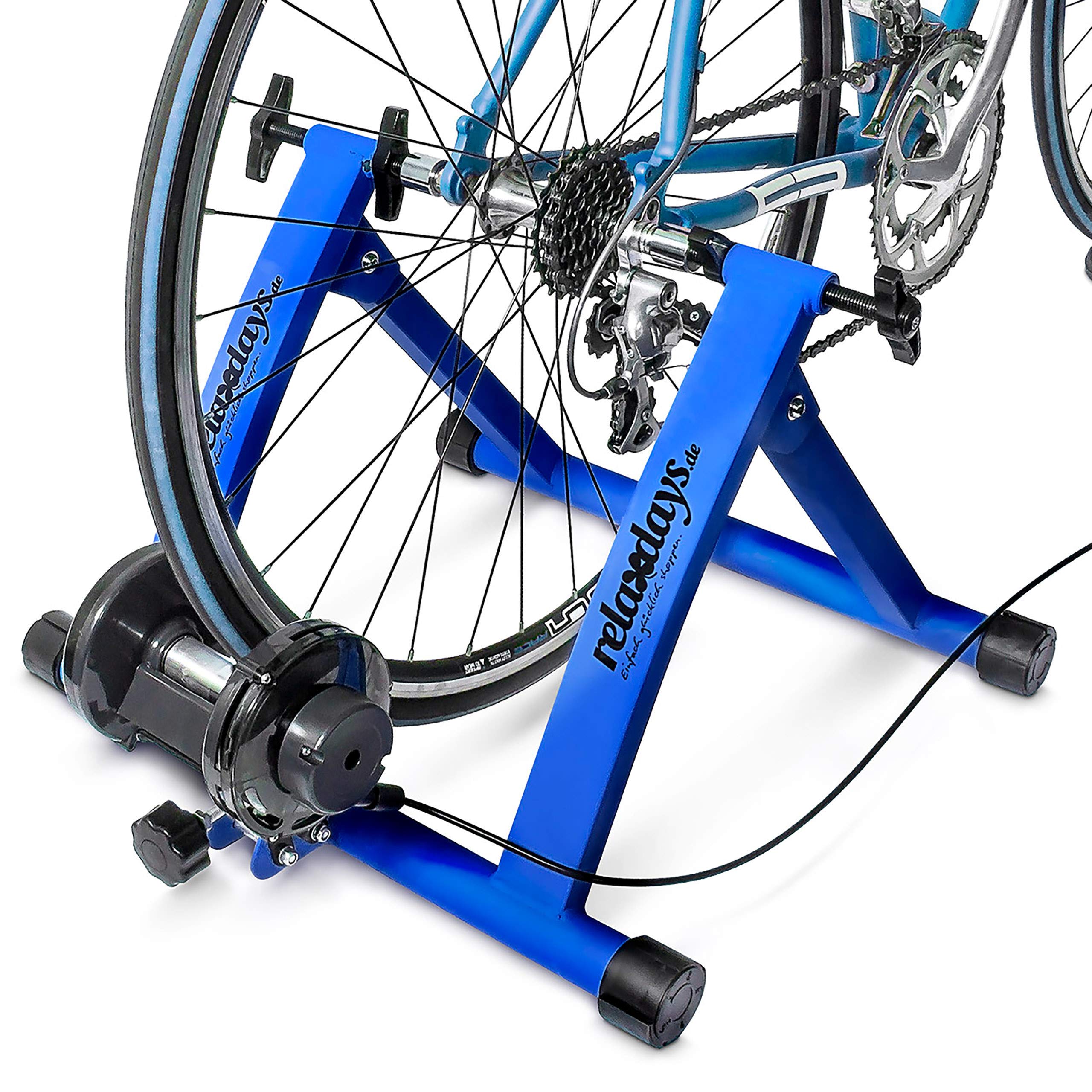 relaxdays-fahrrad-rollentrainer-stahl-26-28-zoll-mit-6-gang-schaltung-bis-120-kg image 1