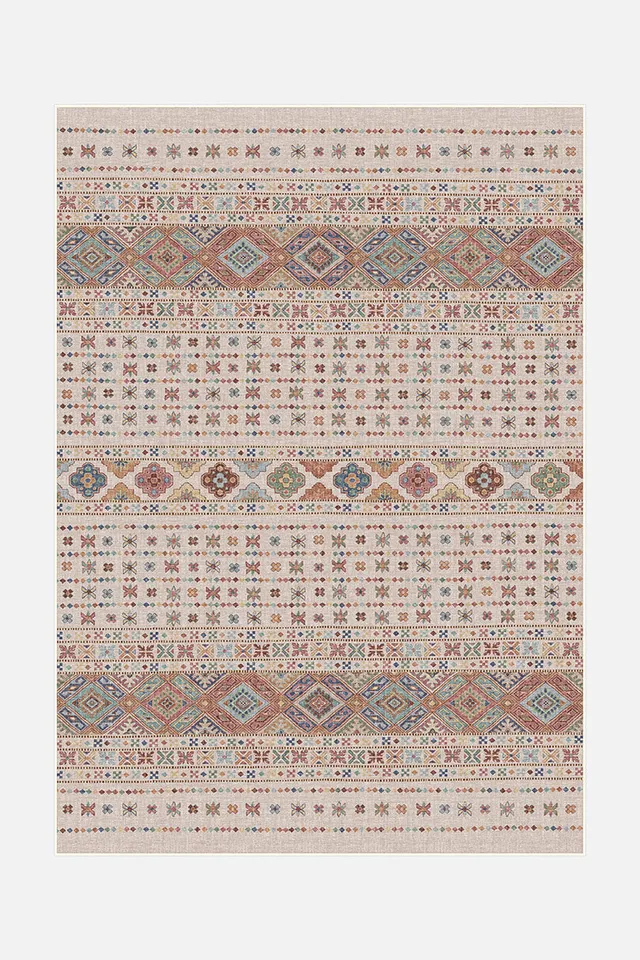 teppana-noura-sand-teppich-waschbarer-boho-indoor-teppich image 1