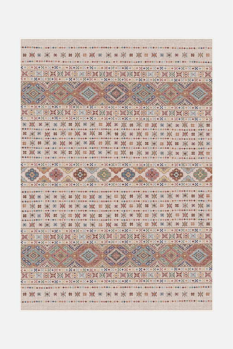 teppana-noura-sand-teppich-waschbarer-boho-indoor-teppich image 1