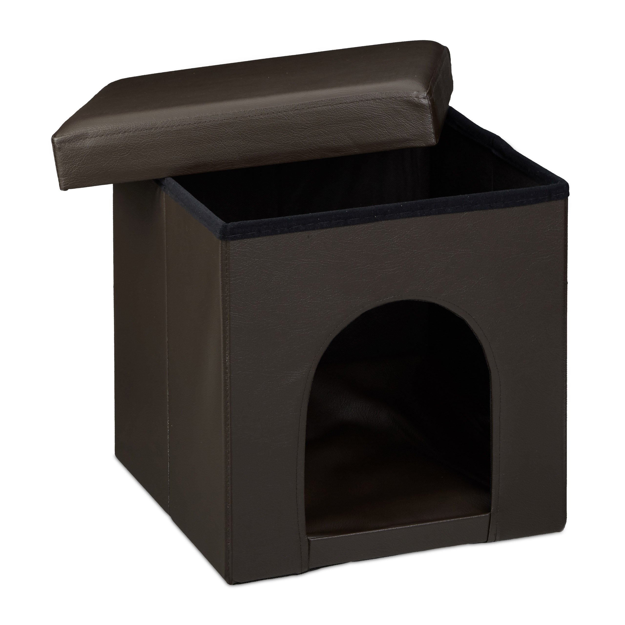 relaxdays-hundebox-sitzhocker-38-x-38-x-38-cm-tierh-hle-kunstleder-braun image 3