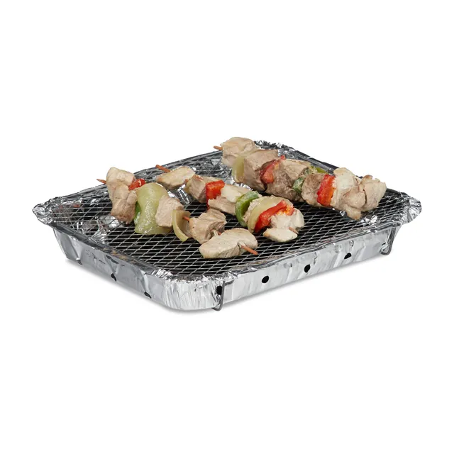 relaxdays-einweggrill-instant-bbq-mit-500-g-grillkohle-silber image 1
