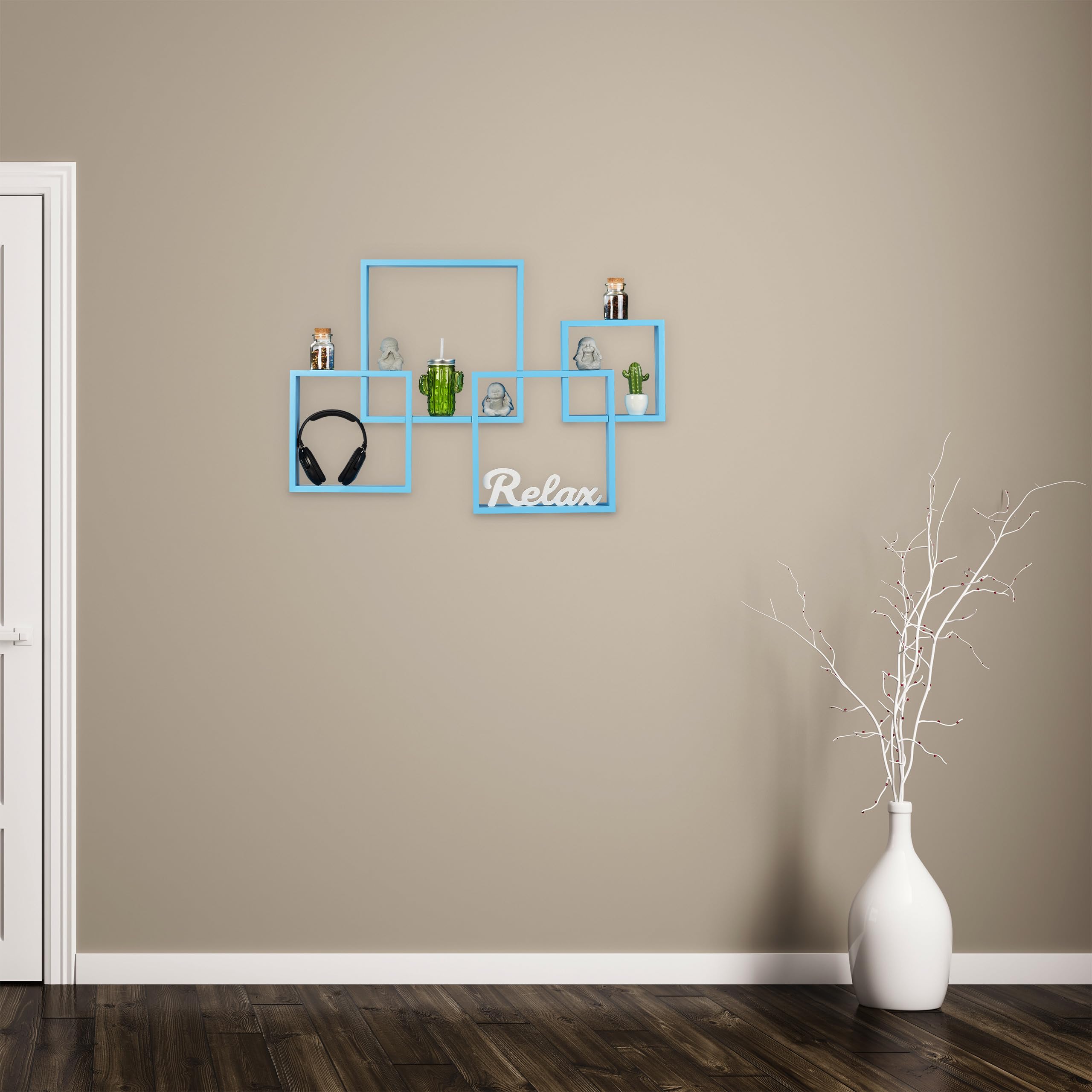 relaxdays-w-rfelregal-4er-set-blau-cube-wandboard-freischwebend-mdf image 2