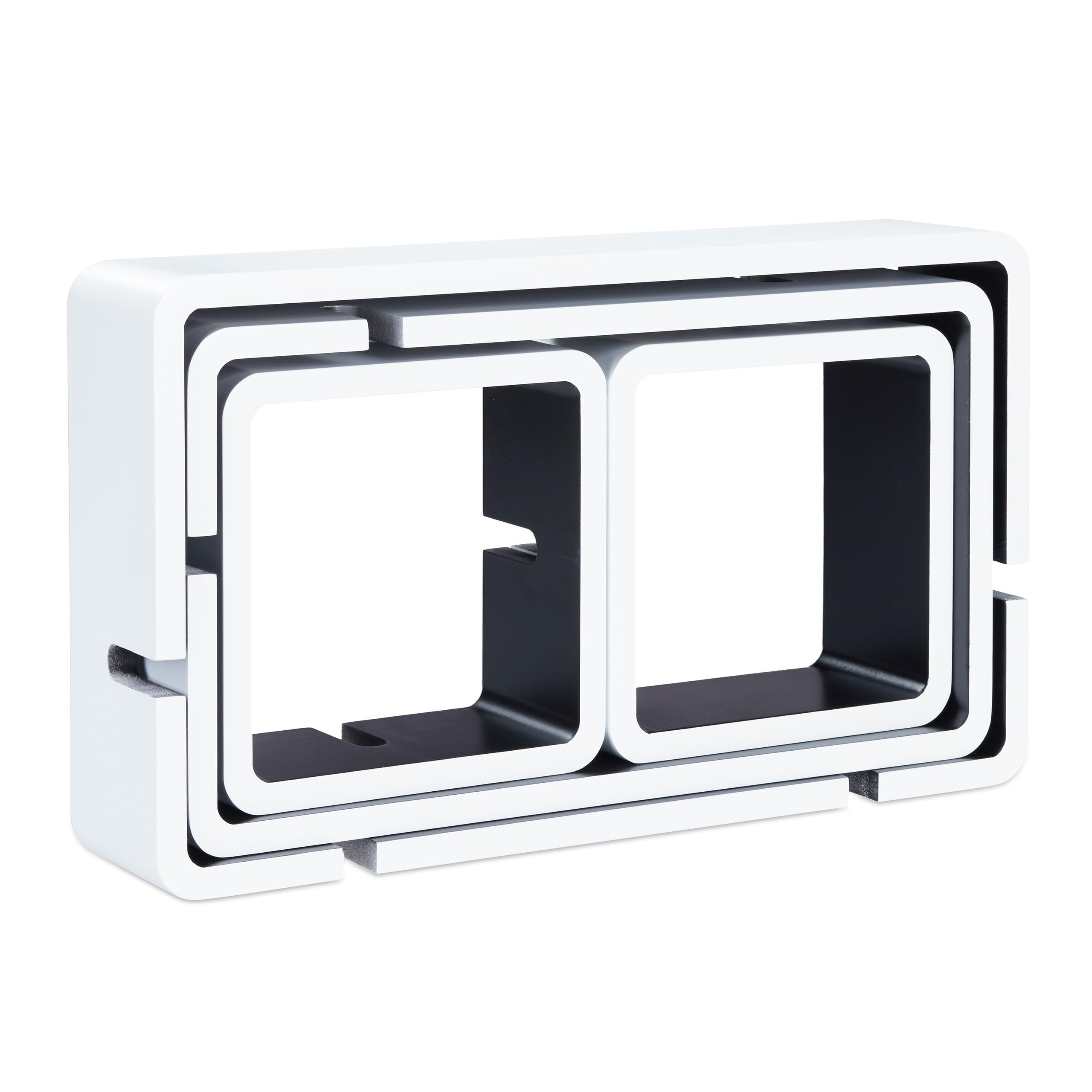 relaxdays-wandregal-cube-4-w-rfel-mdf-wei-schwarz image 6