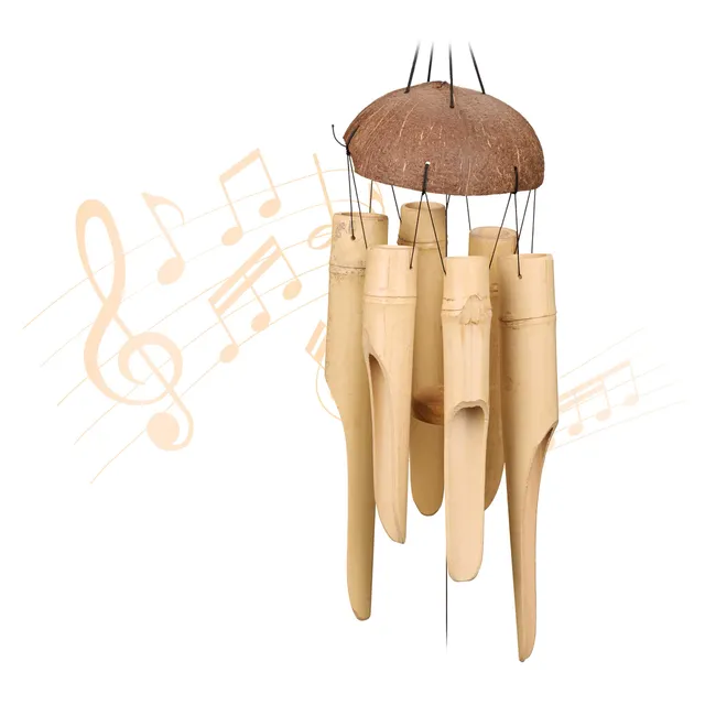 relaxdays-bambus-windspiel-72-cm-klangspiel-wetterfest-natur image 1