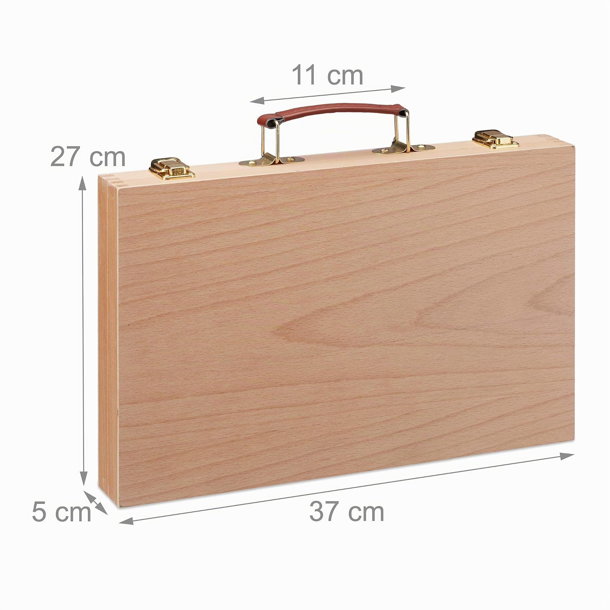 relaxdays-malkoffer-56-tlg-malset-holz-zeichenset-natur-27-x-37-x-5-cm image 4