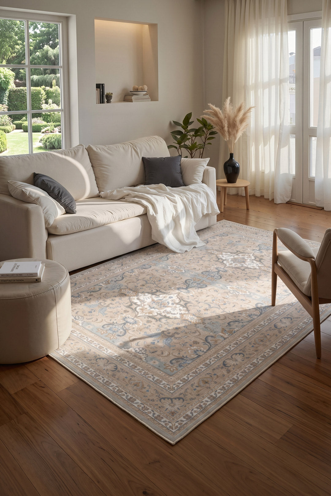 teppana-amaryllis-sand-teppich-waschbarer-indoor-teppich image 4