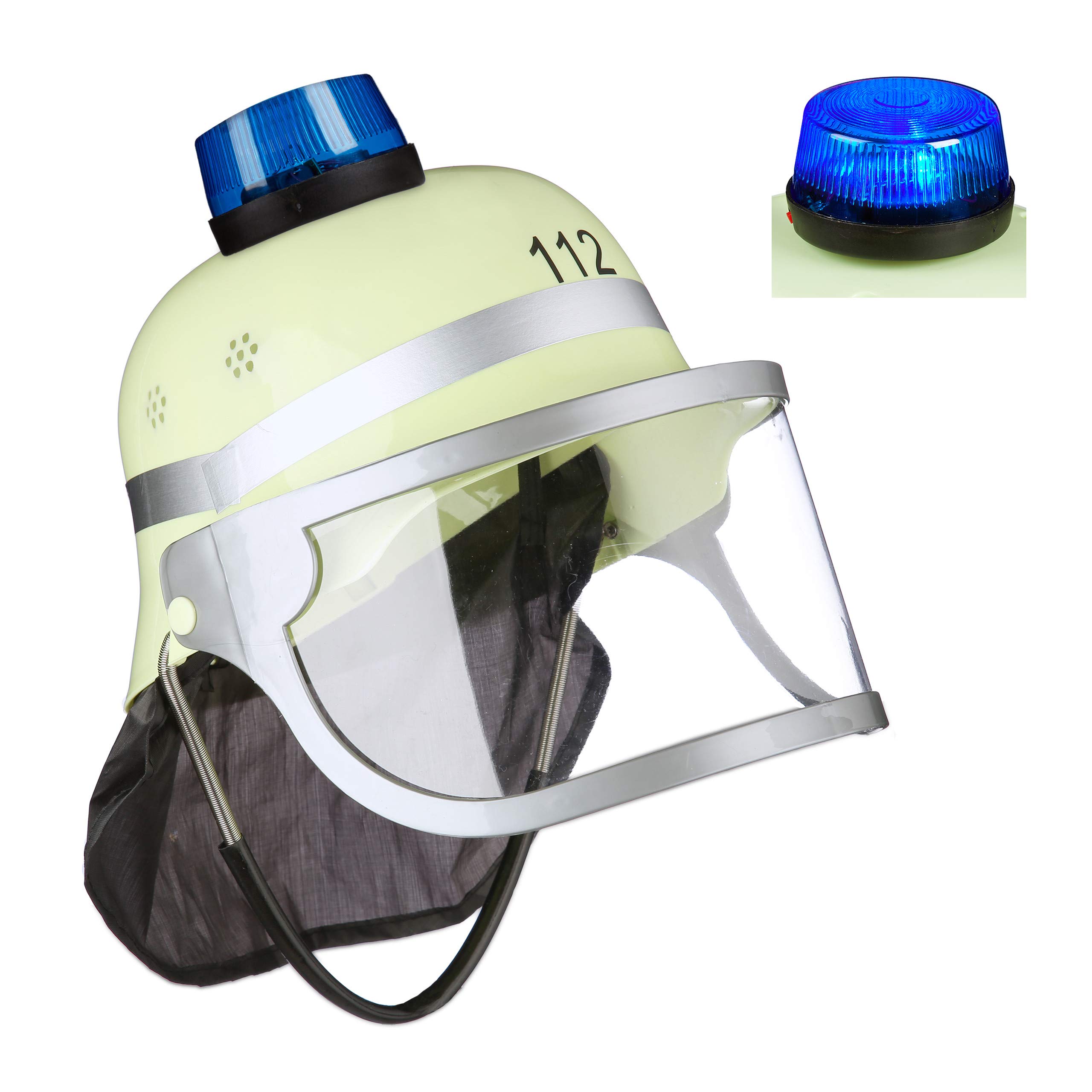 relaxdays-kinder-feuerwehrhelm-rot-mit-visier-verstellbar image 1
