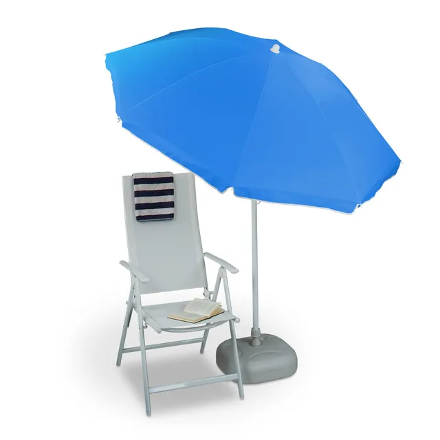 relaxdays-sonnenschirm-180-cm-h-henverstellbar-kippbar-blau image 1