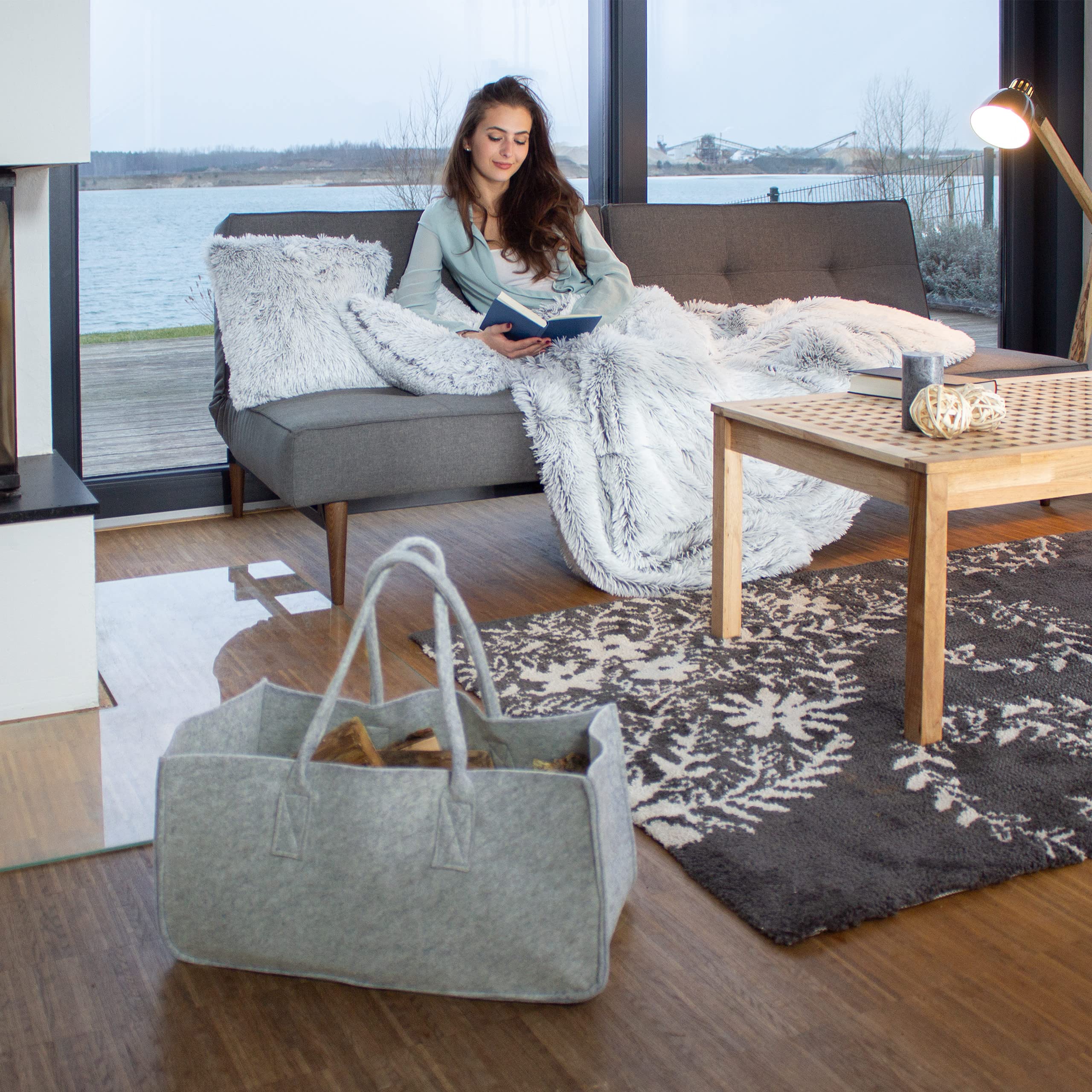 relaxdays-kaminholztasche-filz-faltbar-25x25x50-cm-anthrazit image 2