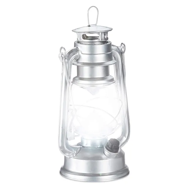relaxdays-sturmlaterne-led-silber-retro-gartenlaterne-batteriebetrieben image 1