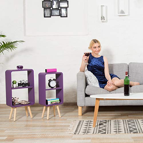 relaxdays-standregal-2-f-cher-78x40x20-cm-violett-mit-holzbeinen image 7