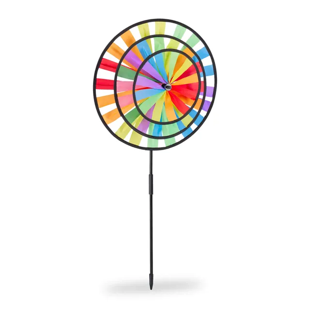 relaxdays-windrad-gartenstecker-regenbogen-design-73-5-cm-bunt image 1