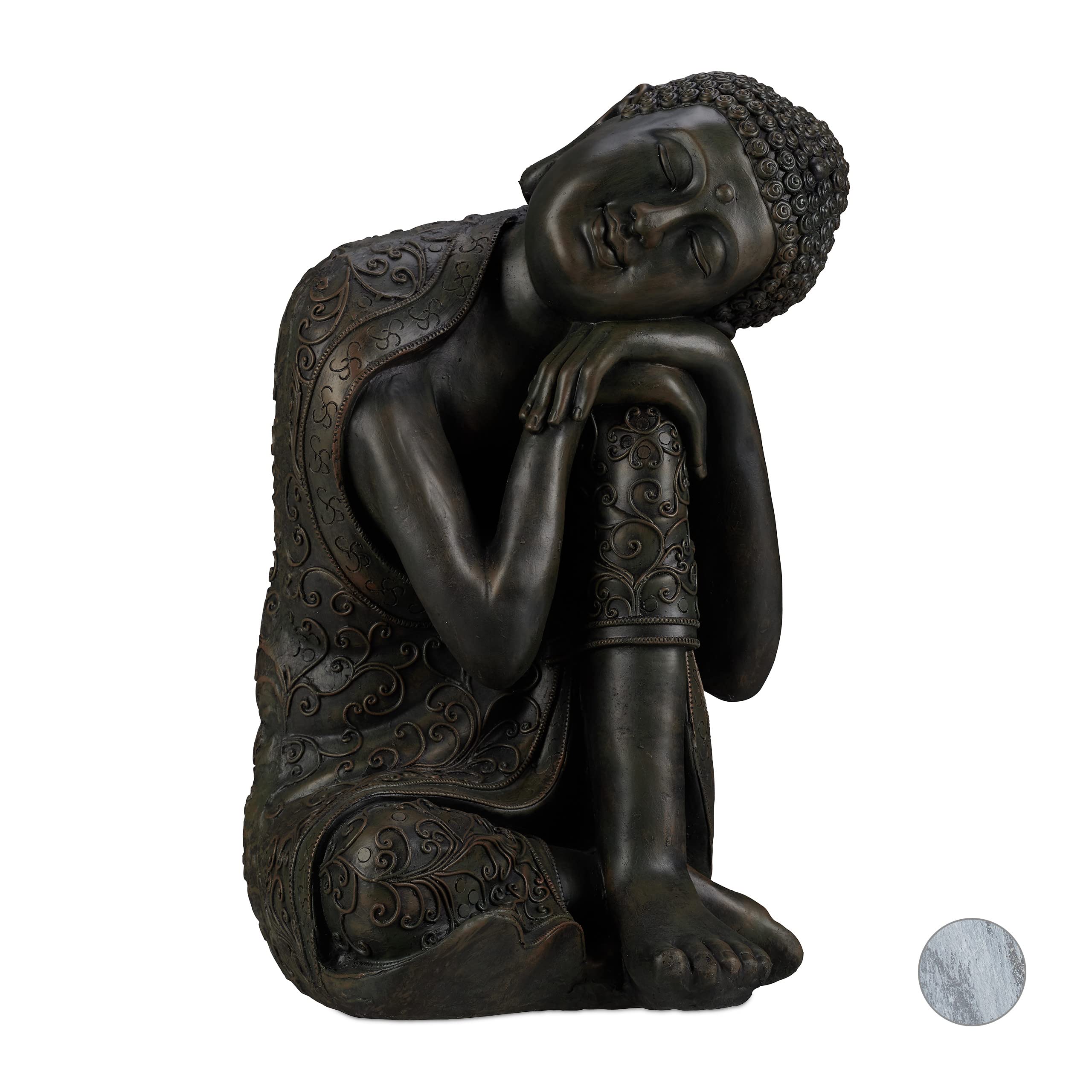 relaxdays-buddha-figur-geneigter-kopf-xl-60-cm-polyresin-wetterfest-farbwahl image 1