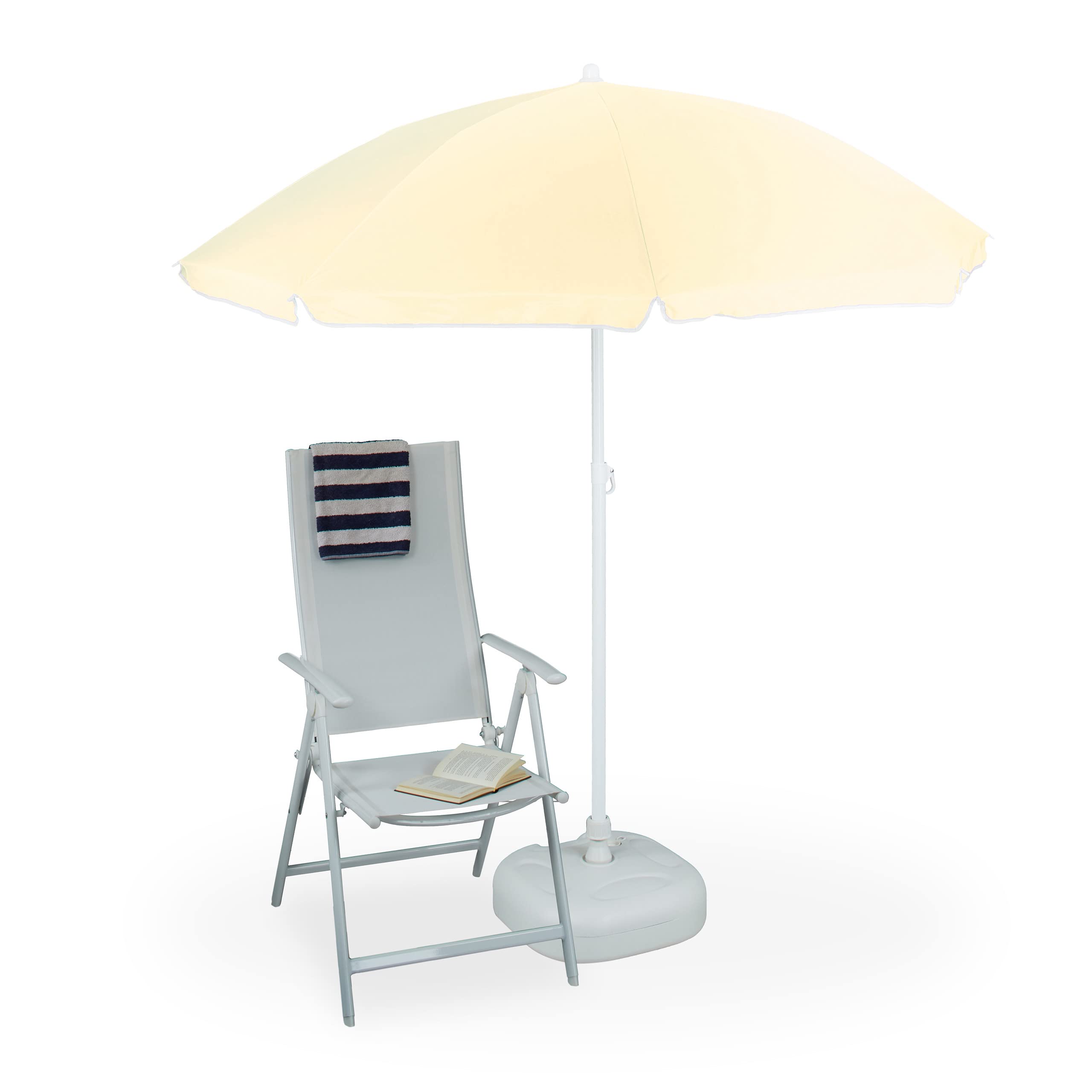 relaxdays-sonnenschirm-set-2-teilig-180-cm-hellgelb-wei-mit-st-nder image 1