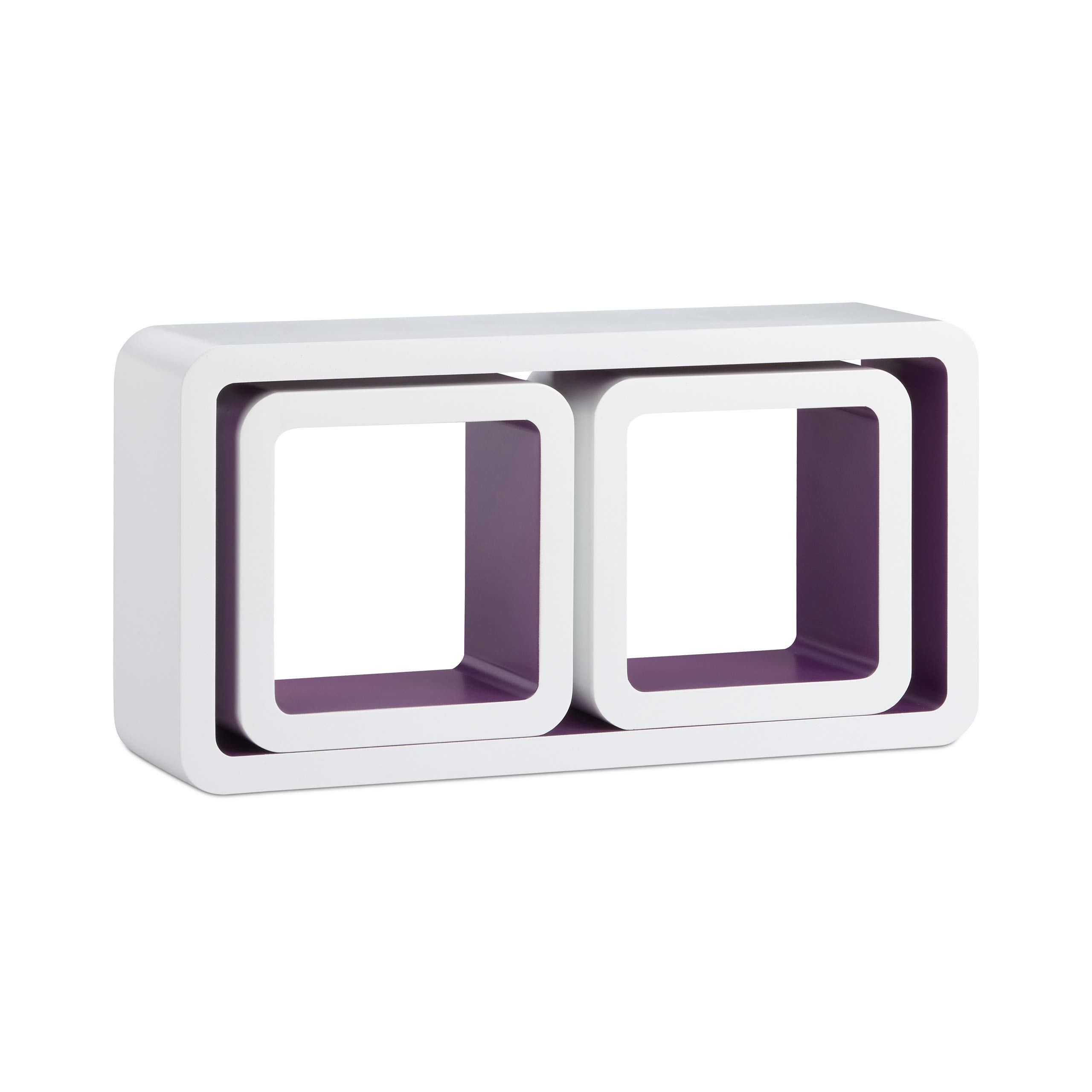 relaxdays-cube-regal-3er-set-freischwebend-wei-violett-mdf image 7