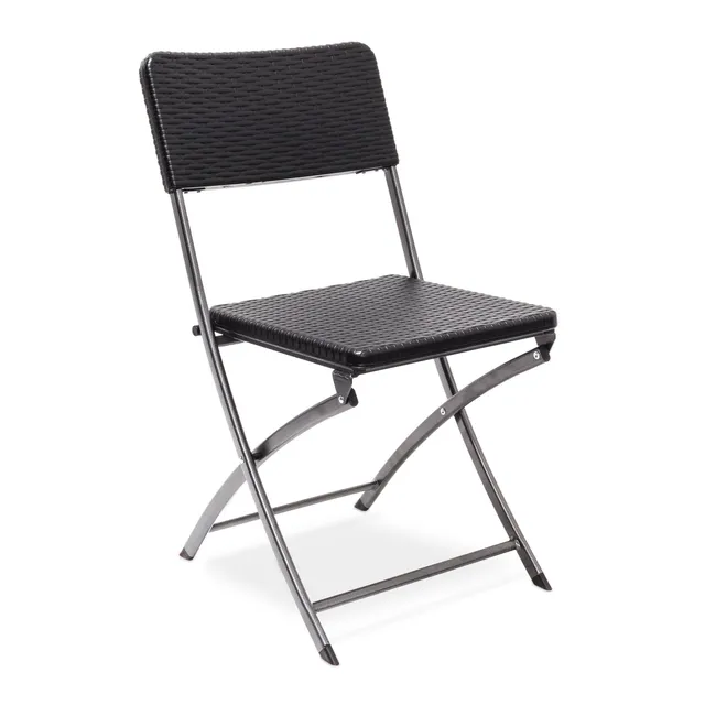 relaxdays-klappstuhl-bastian-2er-set-rattan-optik-coffee-82-x-44-x-50-cm image 1