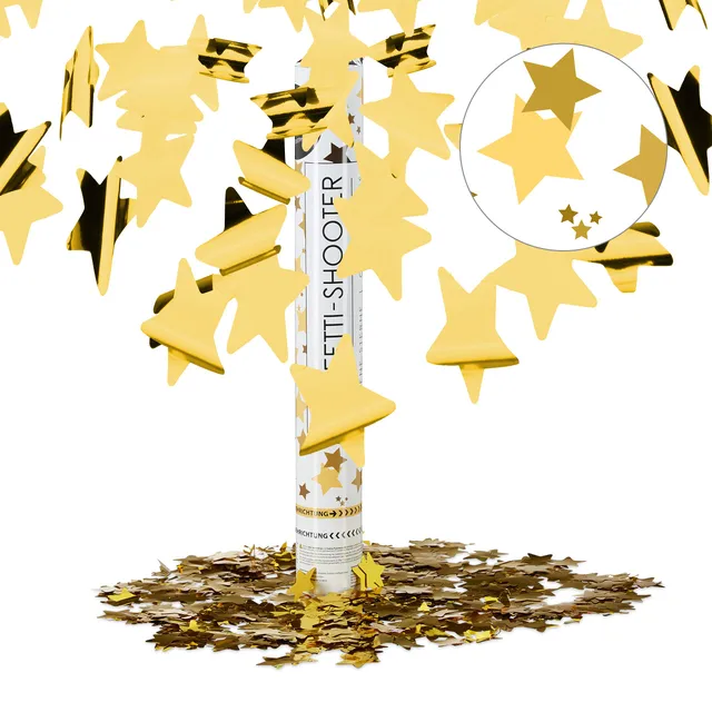 relaxdays-partypopper-gold-40-cm-sternenregen-konfettikanone image 1