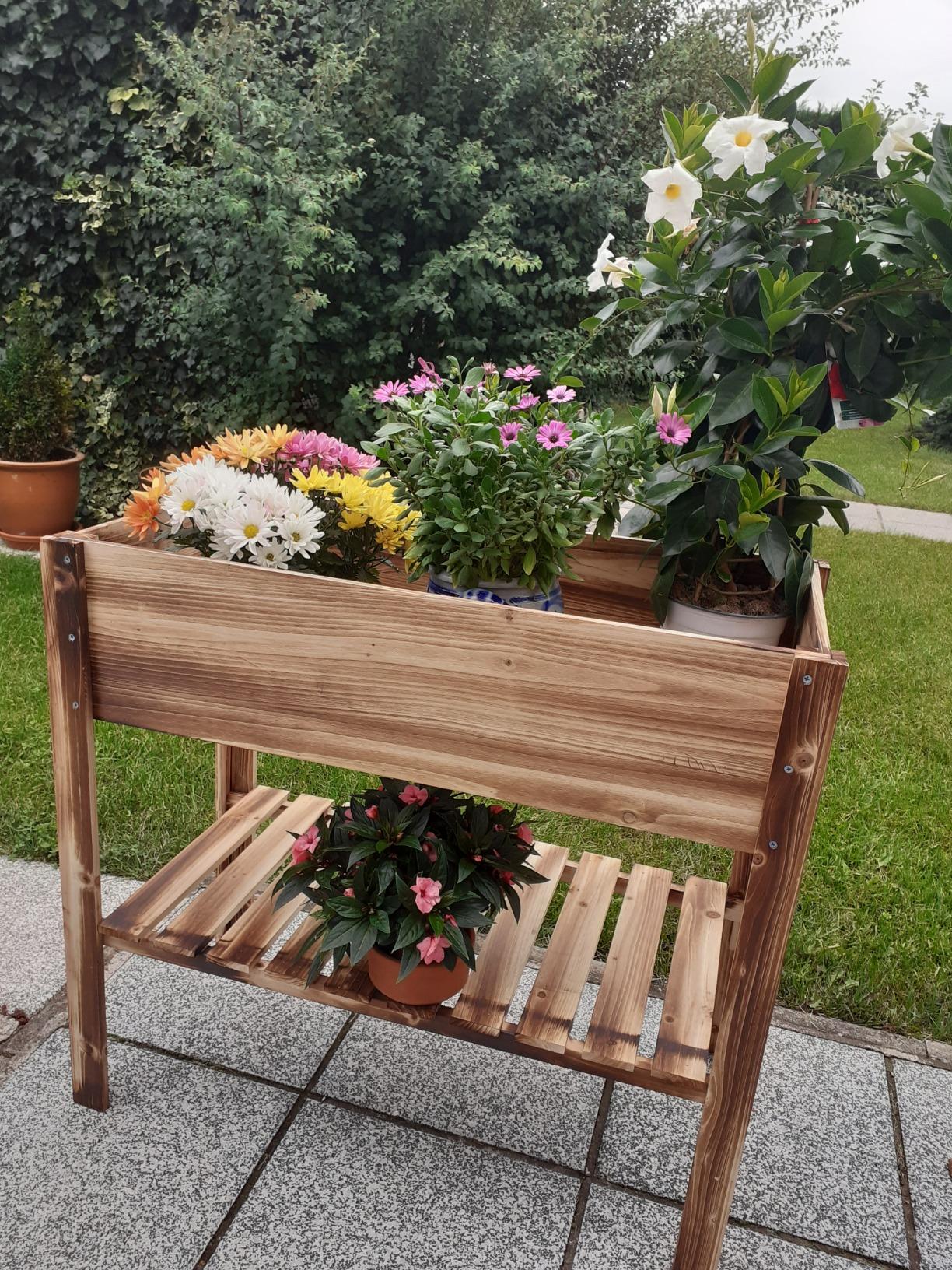 Robustes Beet in Braun