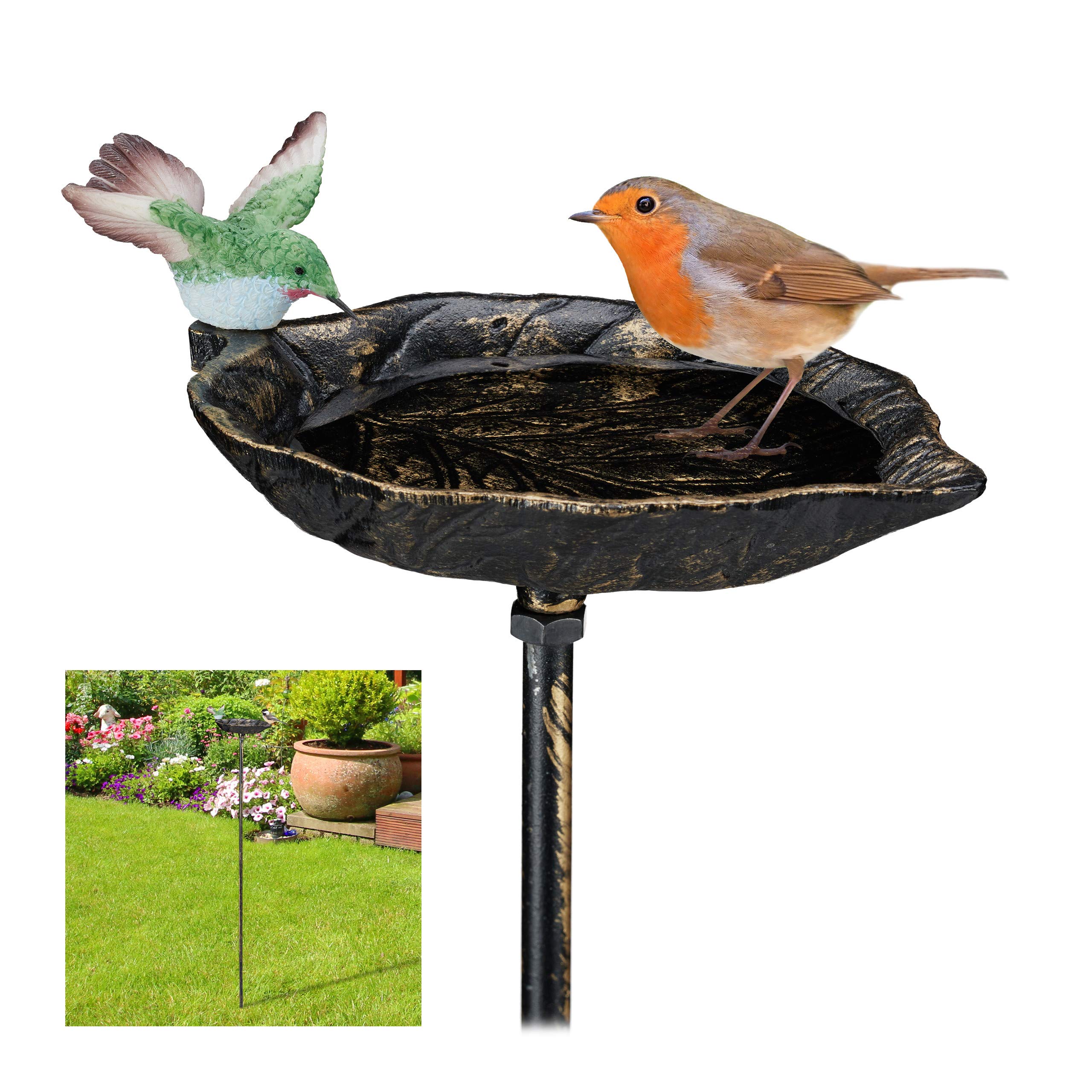 relaxdays-vogeltr-nke-gusseisen-zum-stecken-100-cm-braun-mit-kolibri image 8
