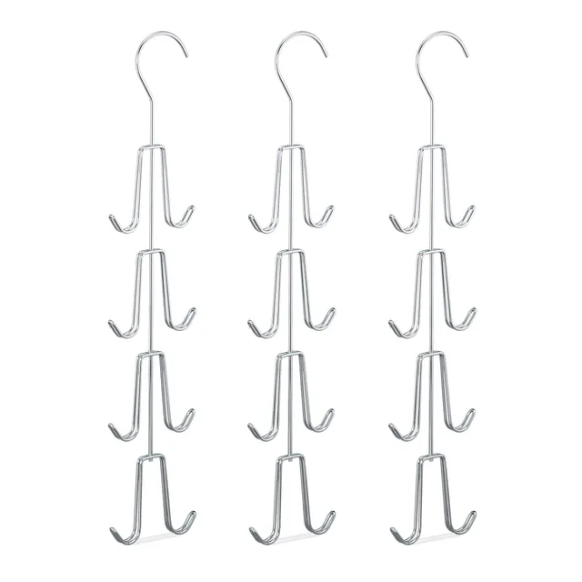 relaxdays-g-rtelhalter-3er-set-metall-8-haken-silber image 1