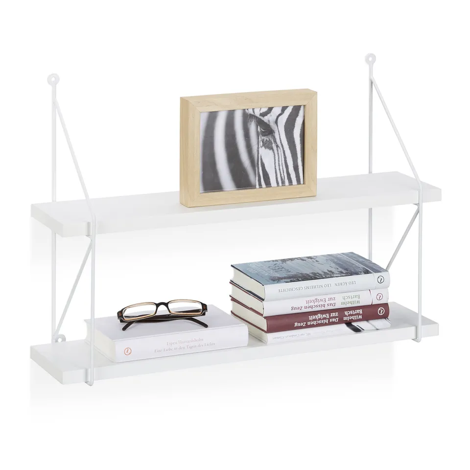 relaxdays-h-ngeregal-wand-2-ebenen-42x60x16-cm-wei image 1