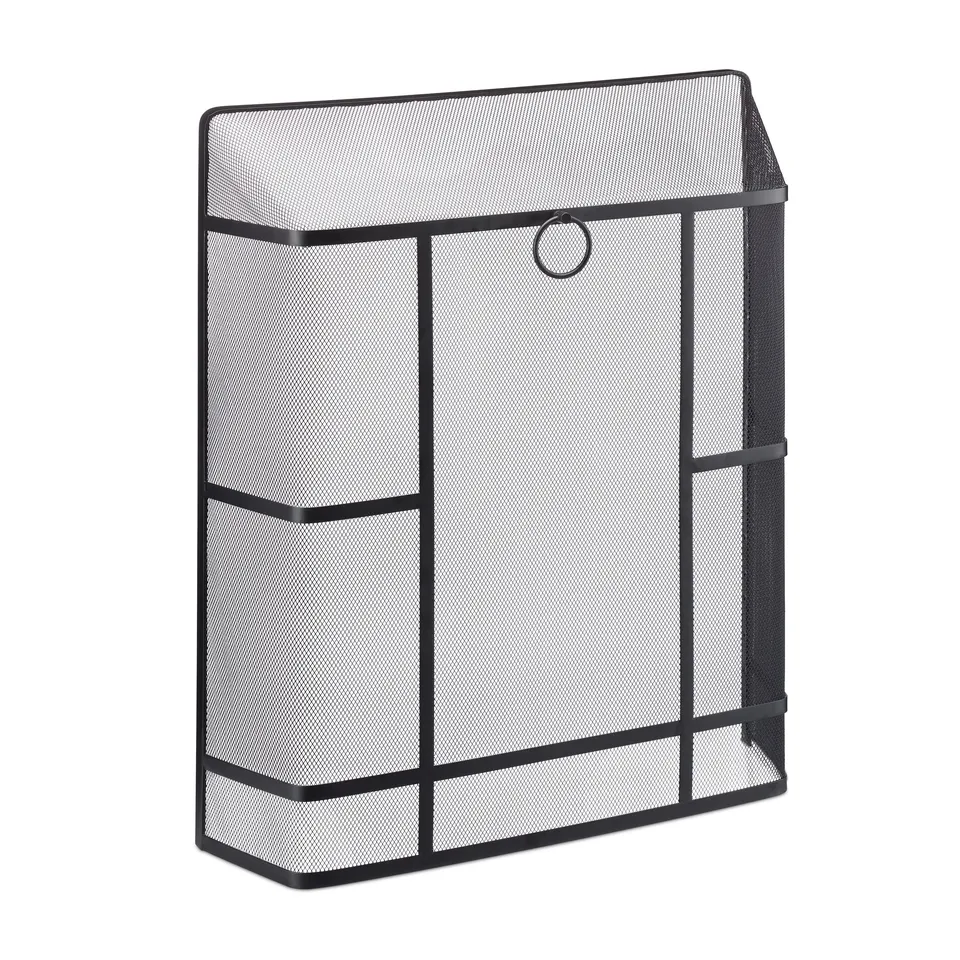 relaxdays-funkenschutzgitter-kamin-stahl-schwarz-71x61x17-cm image 1