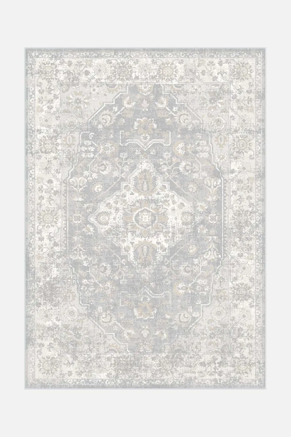 teppana-hiranur-nebel-teppich-waschbarer-teppich-grau-beige image 1