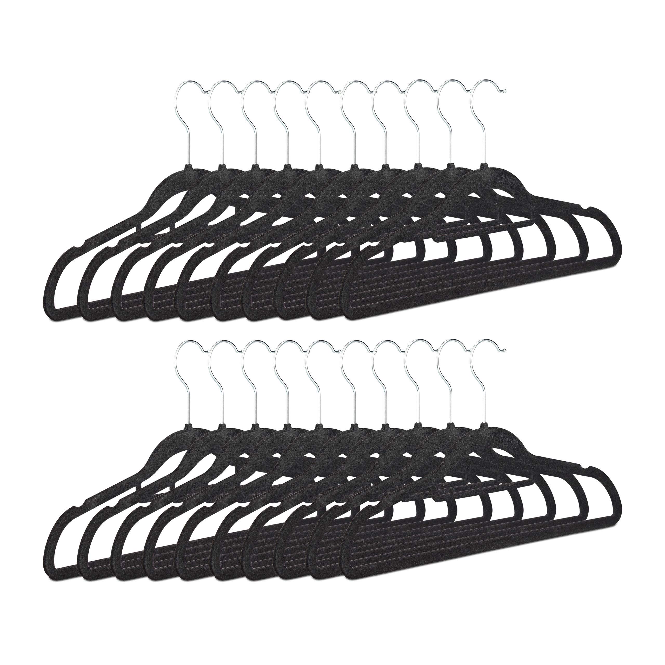 relaxdays-kleiderb-gel-samt-20er-set-schwarz-22-5x41-cm-rutschfest image 1
