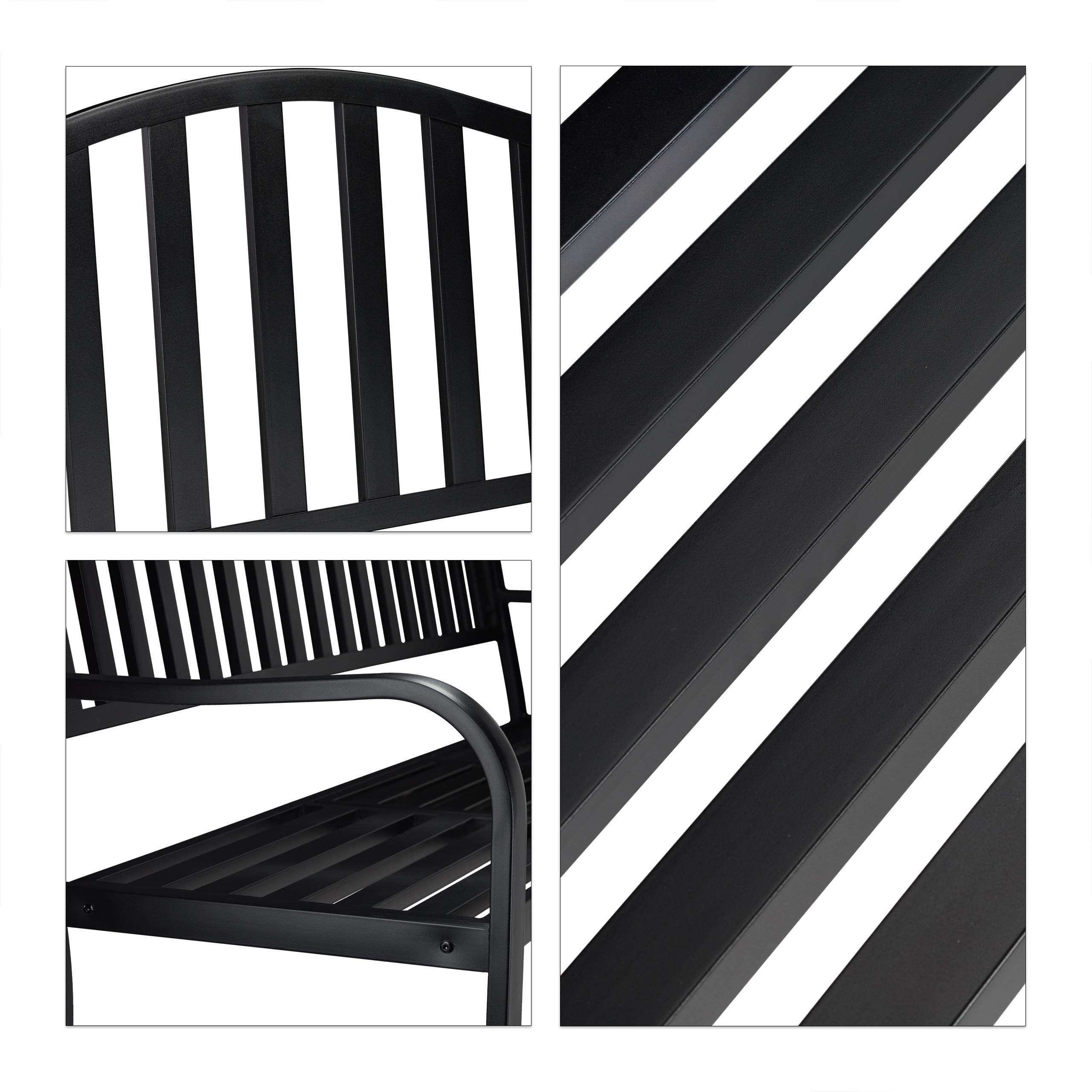 relaxdays-gartenbank-3-sitzer-schwarz-mit-klapptisch-150x57-5x90-cm image 7
