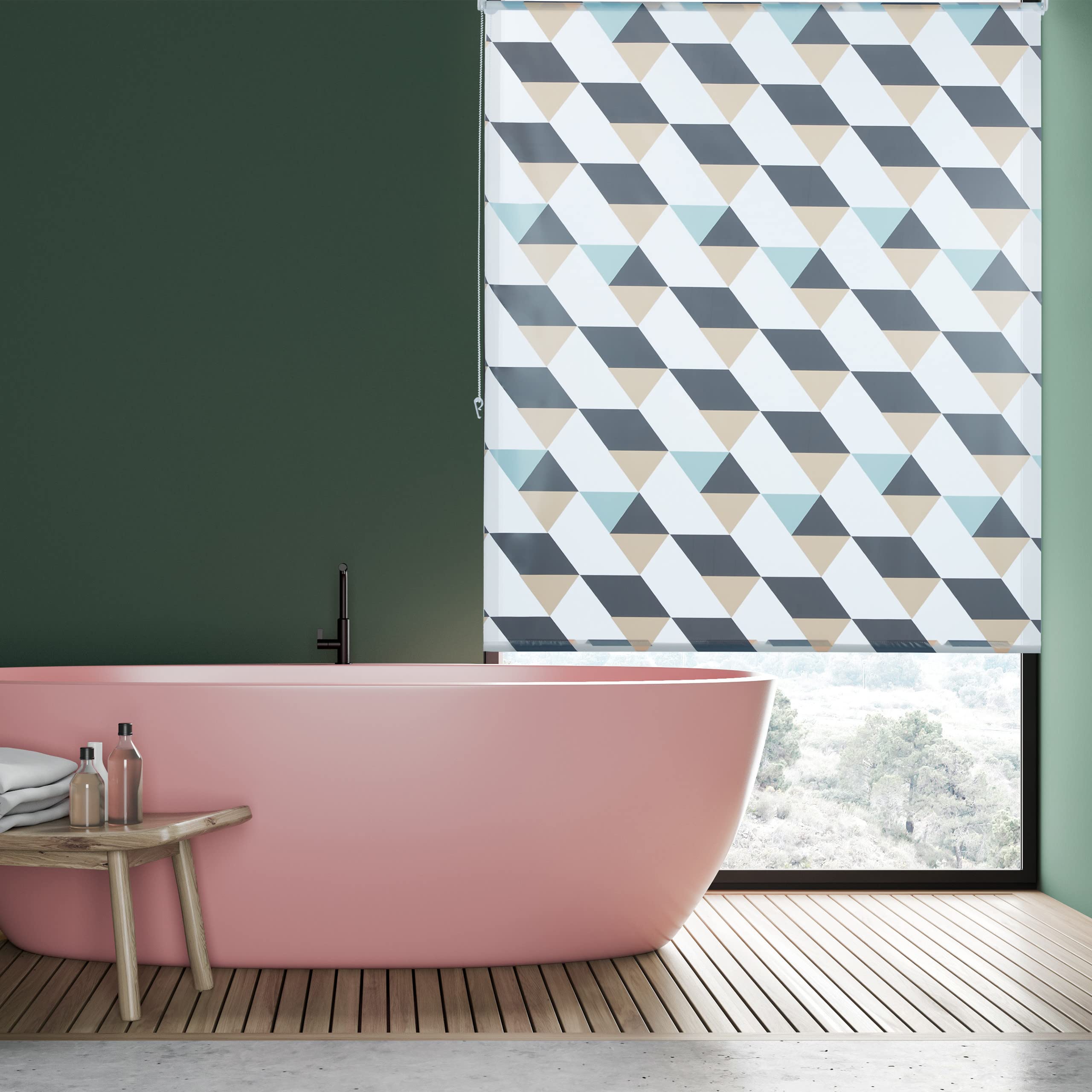 relaxdays-duschrollo-160x240-cm-dreieck-bunt-seilzug image 5