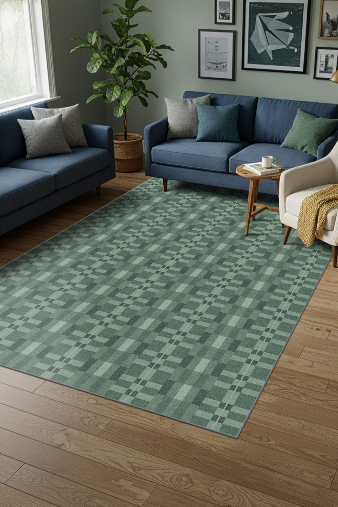 teppana-viera-waldgr-n-teppich-waschbarer-indoor-teppich-gr-n-geometrisch-modern image 4