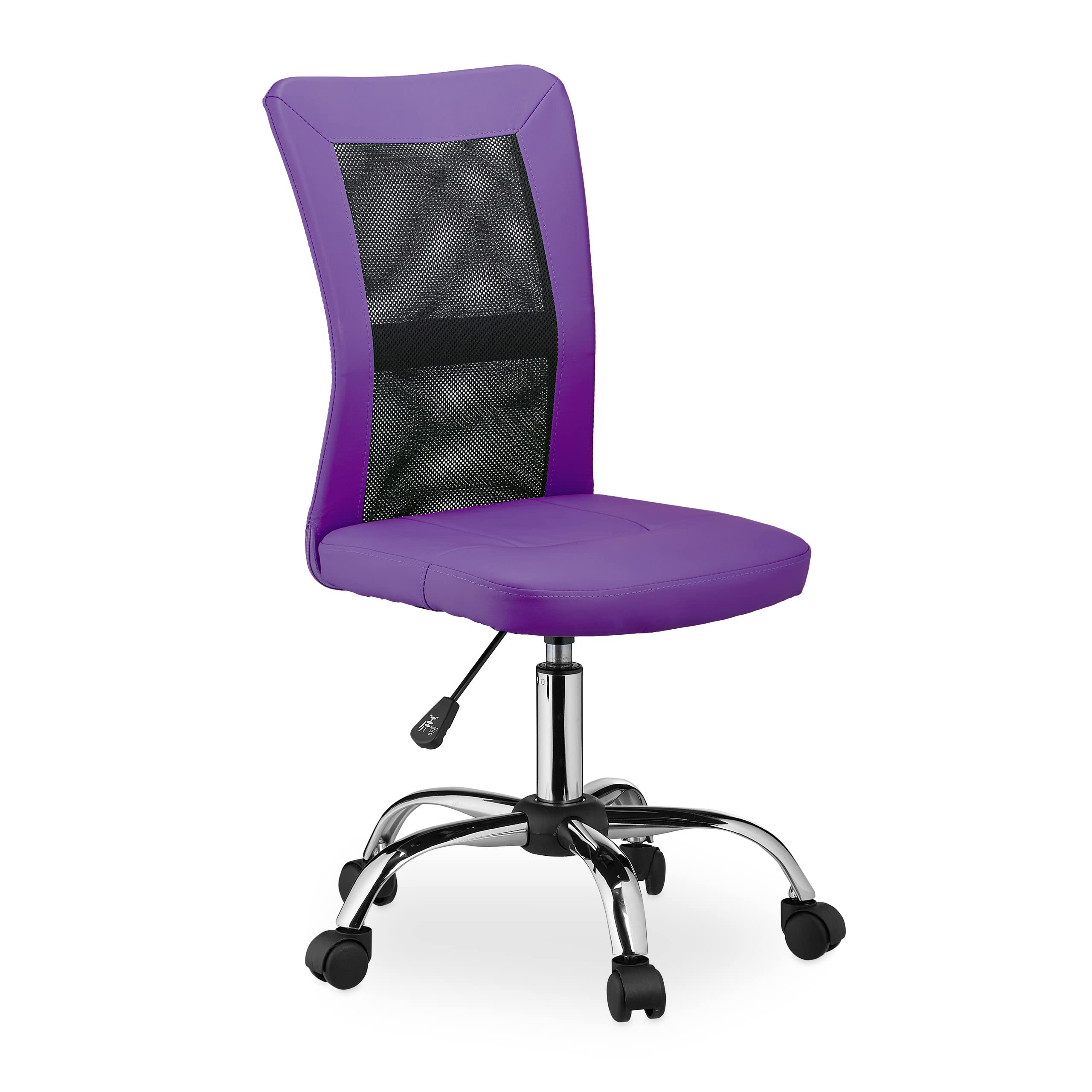 relaxdays-b-rostuhl-drehstuhl-ergonomisch-102-x-55-x-55-cm-lila-90-kg image 1