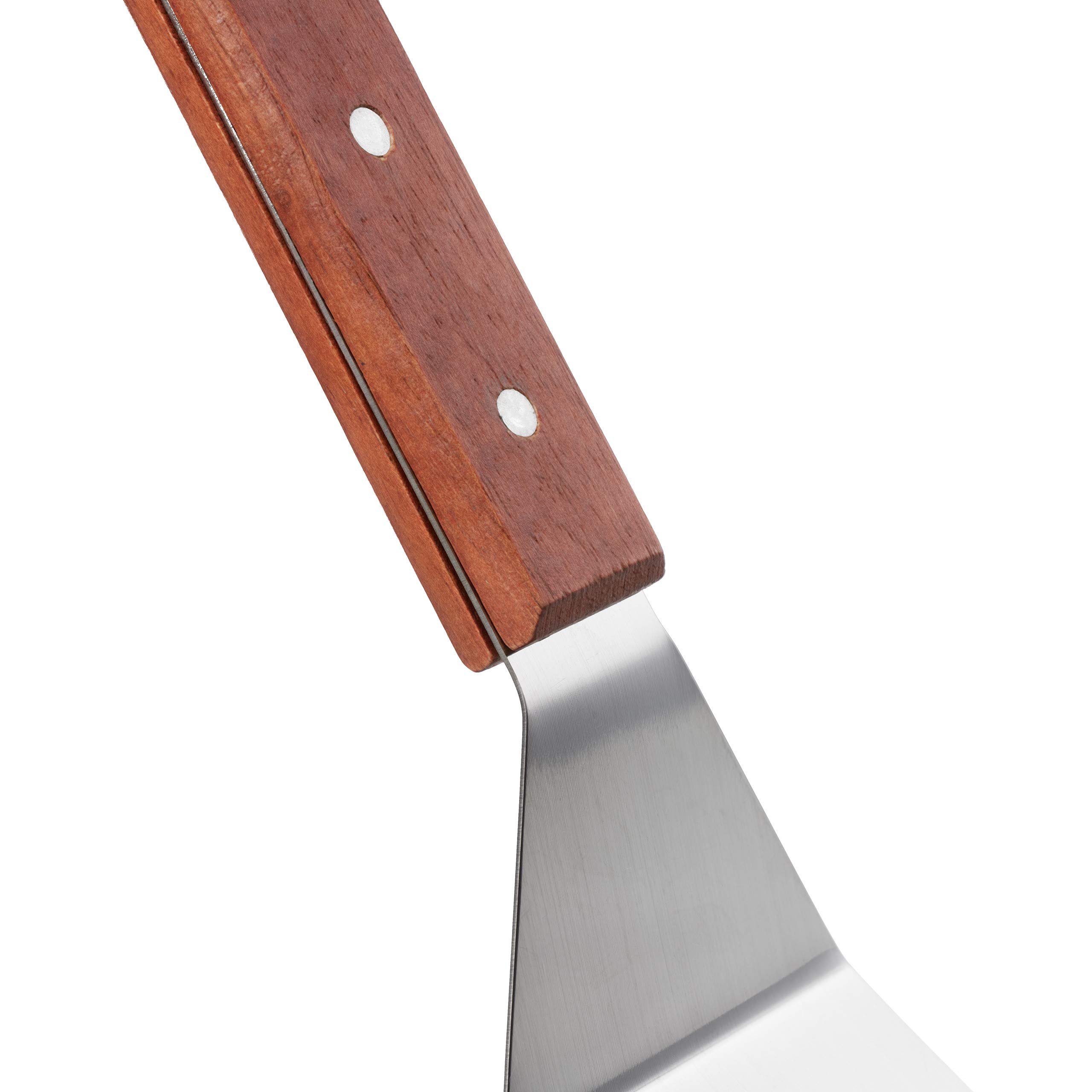 relaxdays-grill-pfannenwender-3er-set-edelstahl-teppanyaki-rotbraun image 6