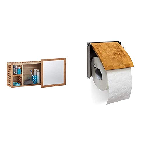 relaxdays-wandregal-mit-spiegel-walnuss-80-cm-toilettenpapierhalter image 8