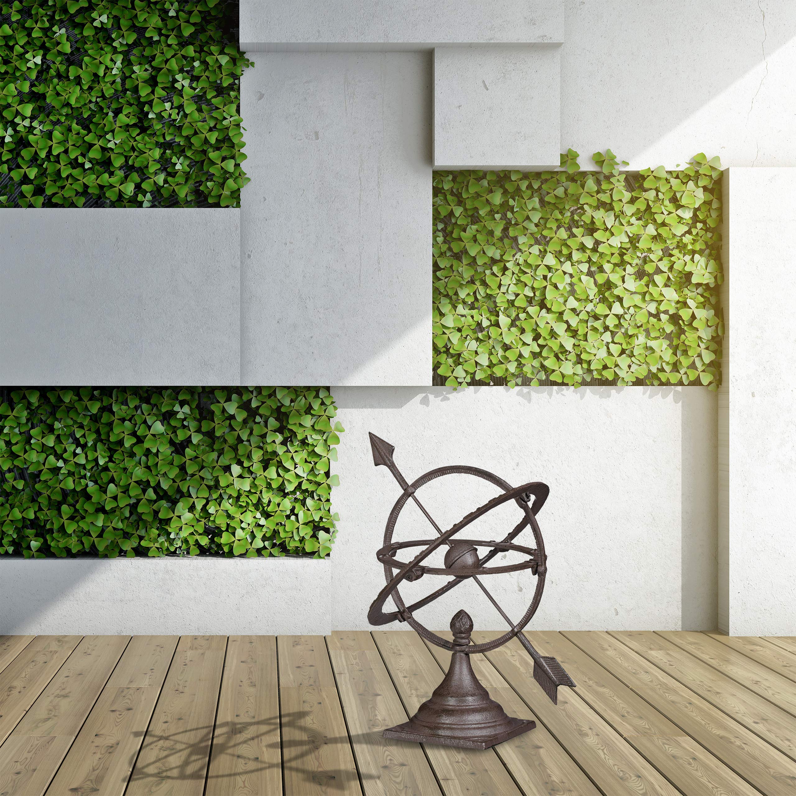 relaxdays-sonnenuhr-garten-gusseisen-antik-design-42-cm-edelrost-braun image 3