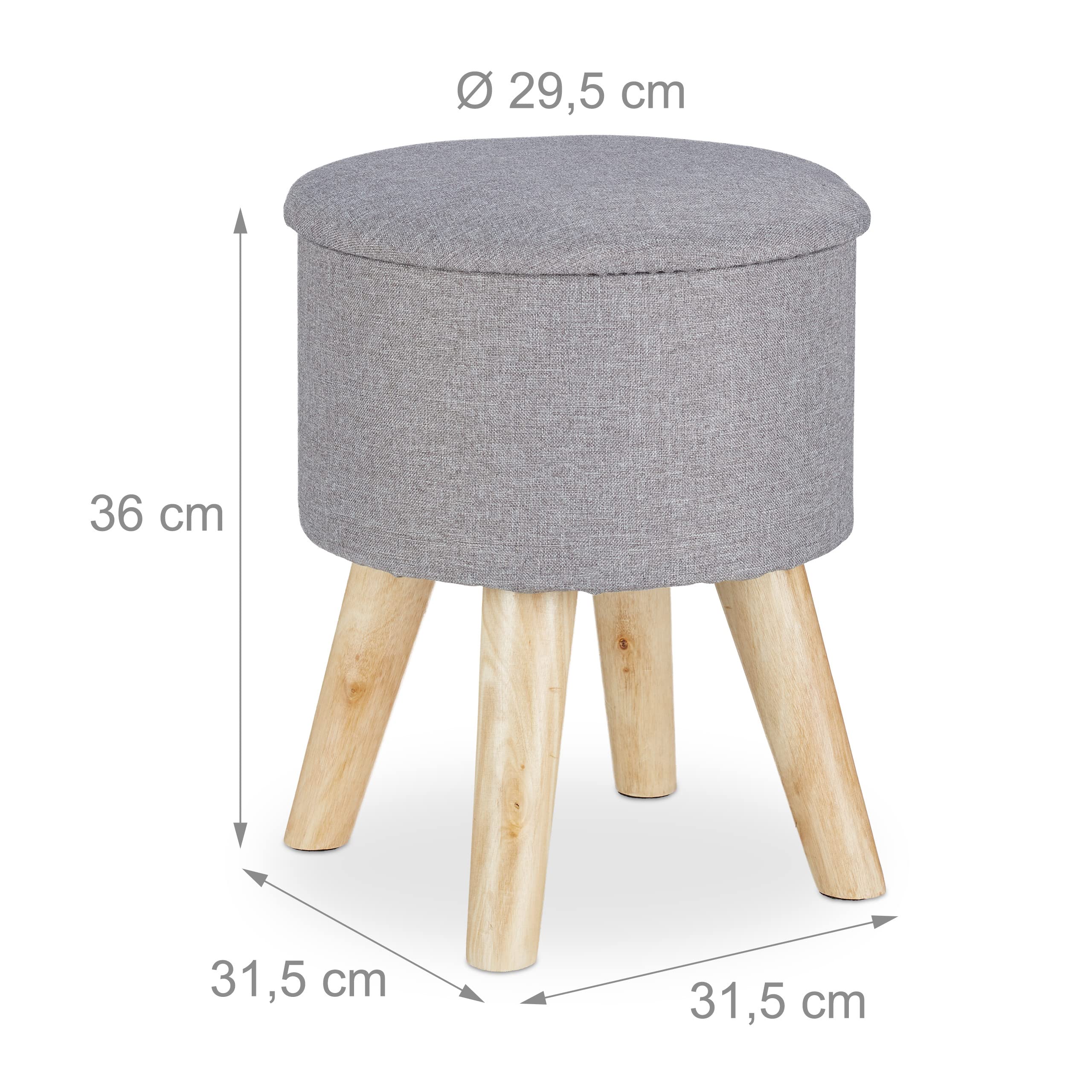relaxdays-hocker-rund-mit-stauraum-gepolstert-grau image 4