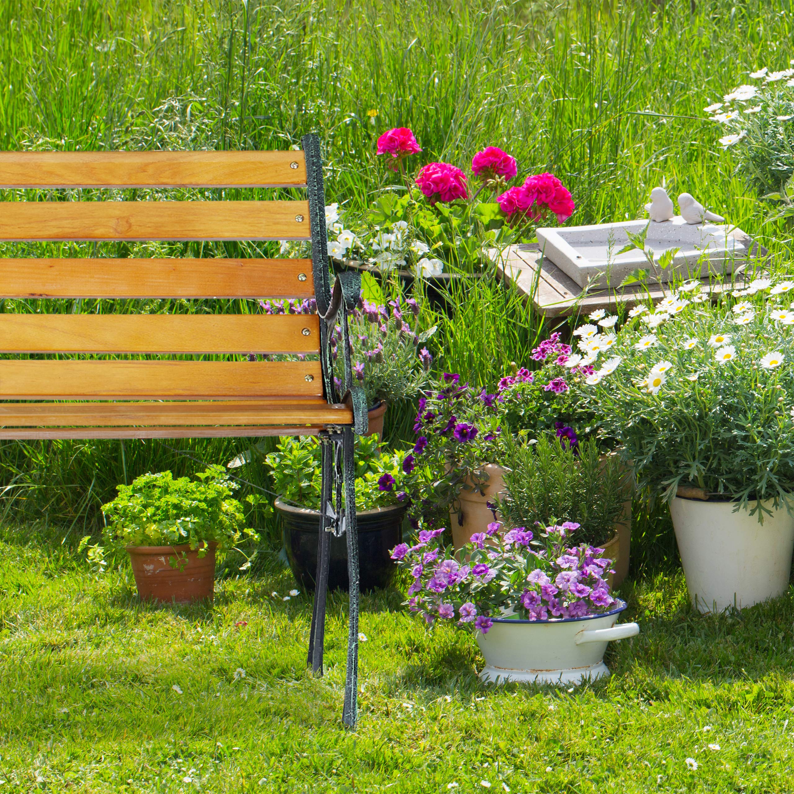relaxdays-gartenbank-2-sitzer-holz-gusseisen-73-5-x-126-x-52-5-cm-natur image 4